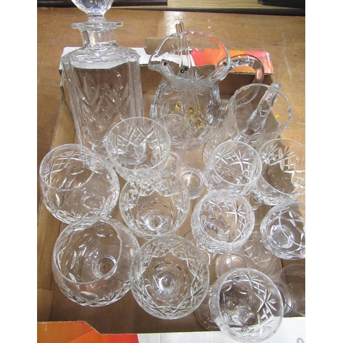 102 - Royal Doulton lead crystal glassware, including hock glasses, champagne flutes, liquors, whisky tumb... 