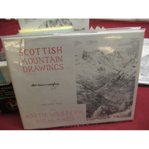 104 - Collection of A Wainwright Lakeland and other  sketchbooks,  incl. Coast to Coast, Scottish Mountain... 