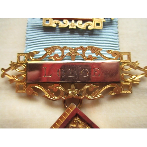 1138 - Hallmarked 9ct yellow gold Masonic Past Masters Jewel to W.Bro John McKenzie of St.George's Lodge No... 