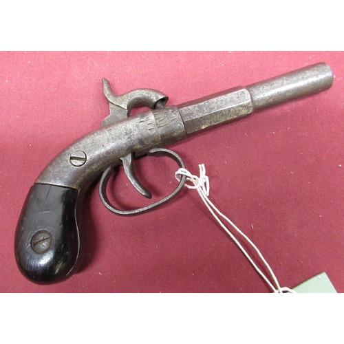1018 - c.1840/50 American small size single shot percussion boot pistol, 3