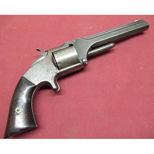 1034 - Smith & Wesson Model No 2 Old Model Revolver  .32 cal 6-shot rimfire.  5 inch octagonal barrel stamp... 