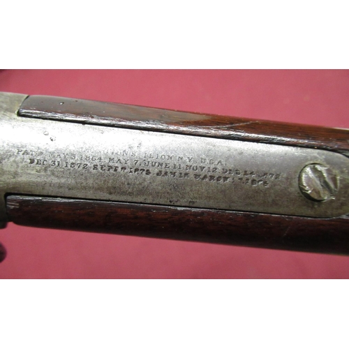 1040 - Remington Rolling Block Cavalry Carbine .40cal with ring bar and saddle ring 20 1/2 inch round steel... 