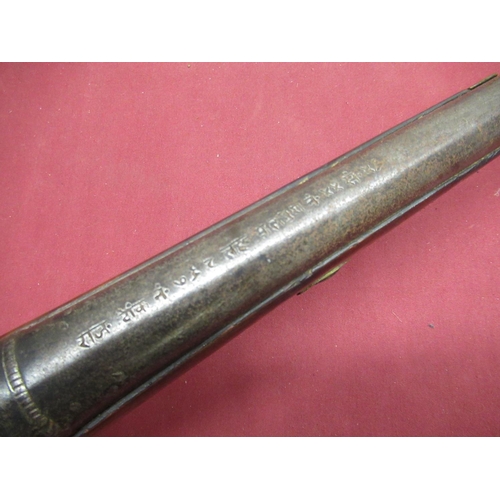 1057 - C19th Indian percussion cap musket with 38 1/2