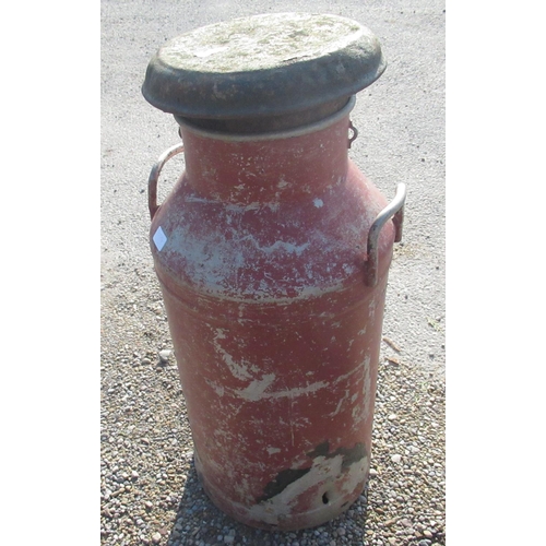 17 - Painted milk churn with lid