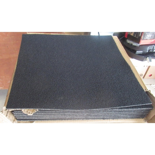 90 - Four boxes of twenty as new jet black Jupiter carpet tiles (80)