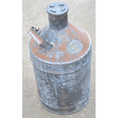 124 - Galvanised E.P. Co Ltd oil drum with screw lid