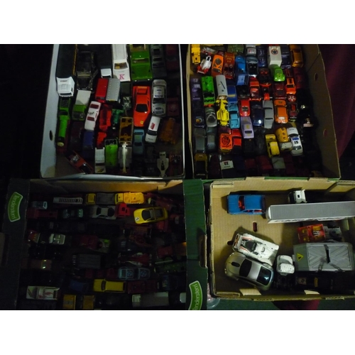 604 - Collection of diecast toy cars and trains including toy engines from Thomas the tank engine (four bo... 