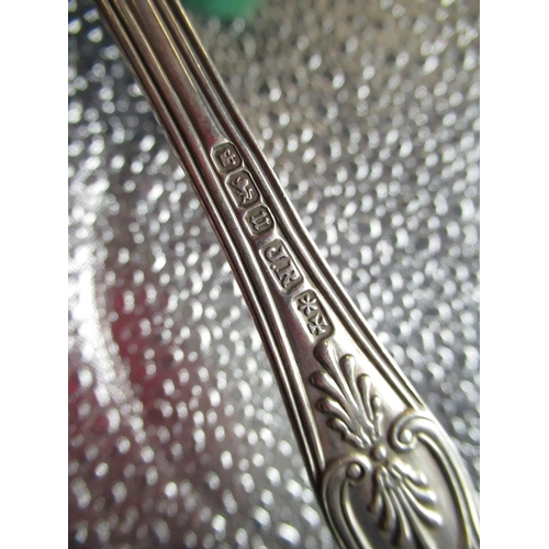 1202 - Set of four Geo.V hallmarked Sterling silver Kings pattern forks by Joseph Rodgers & Sons, Sheffield... 