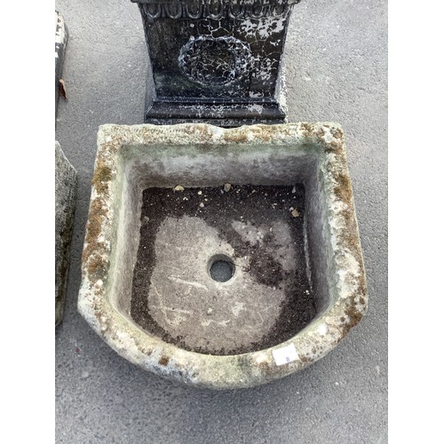 8 - Single stone trough with bowed front, W18