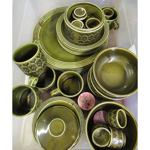 148 - 1970's Hornsea green ground Heirloom part breakfast and tea service