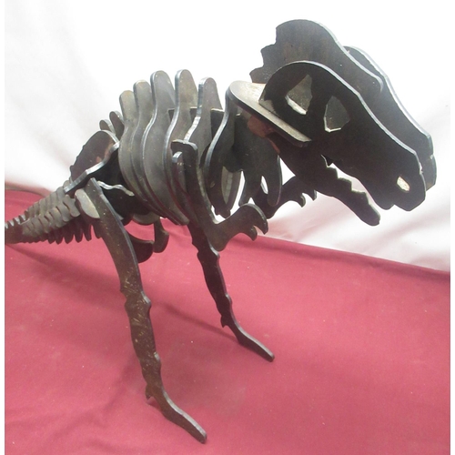 84 - Metal Tyrannosaurus Rex skeleton figure