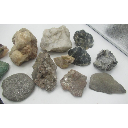 102 - Clear Quartz crystal, Fuchsite specimen, other quartz and various mineral specimens (15)