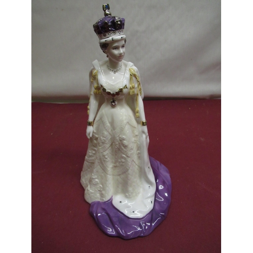 160 - Coalport porcelain figure of Queen Elizabeth II, ltd ed 410/500 with original certificate