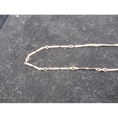 19 - 9ct rose gold necklace, with spring ring clasp, stamped 9ct, L50cm, 4.6g
