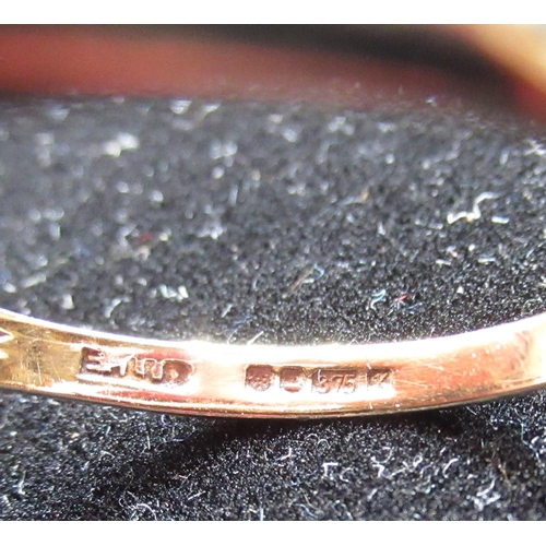 56 - Hallmarked 9ct yellow gold ring with two-tone mount, (marks rubbed), Sheffield, 1984, 375, Size N 1/... 