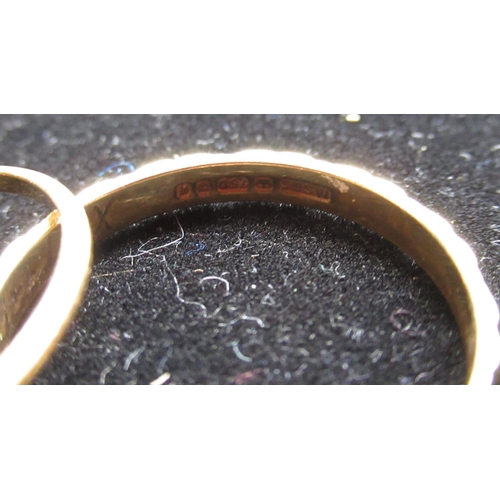 63 - Hallmarked 18ct yellow gold ring by MS&S, 750, London, 1975, size O, with bright cut decoration, 2.4... 