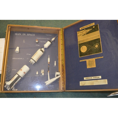 34 - Large collection of models and ephemera relating to space flight. 
Please note the Corgi Sea King ha... 