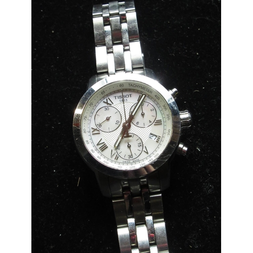 1121A - Tissot Dressport G15 quartz chronograph wristwatch with date, iridescent dial with three subsidiary ... 