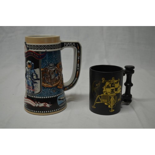 44 - Collection of commemorative plates, a NASA Apollo 11 Port Merion mug in excellent condition, NASA ce... 