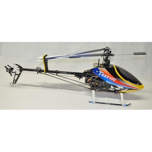 10 - As new Align TRex 500ESP radio controlled electric powered helicopter, in metal flight case with ass... 