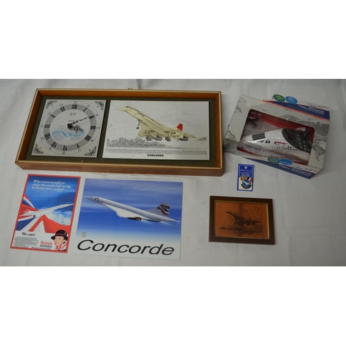 19 - Collection of Concorde ephemera including a boxed as new RYO flight simulator game, Bradford Exchang... 