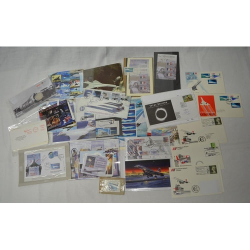 19 - Collection of Concorde ephemera including a boxed as new RYO flight simulator game, Bradford Exchang... 