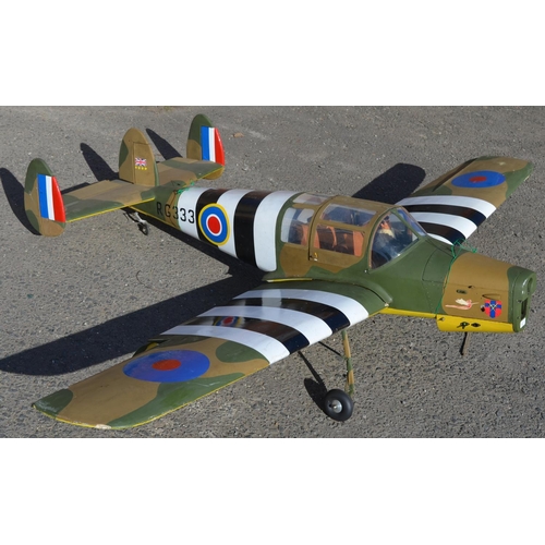 3 - Large scale ex-flying radio controlled Miles Messenger, a British World War II era liaison aircraft.... 