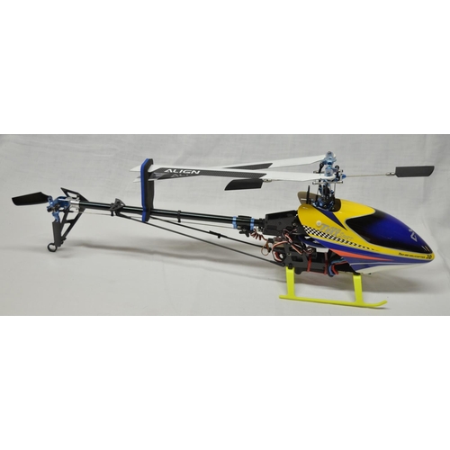 9 - As new Align TRex 450 electric radio controlled helicopter with metal flight case, with accesories i... 