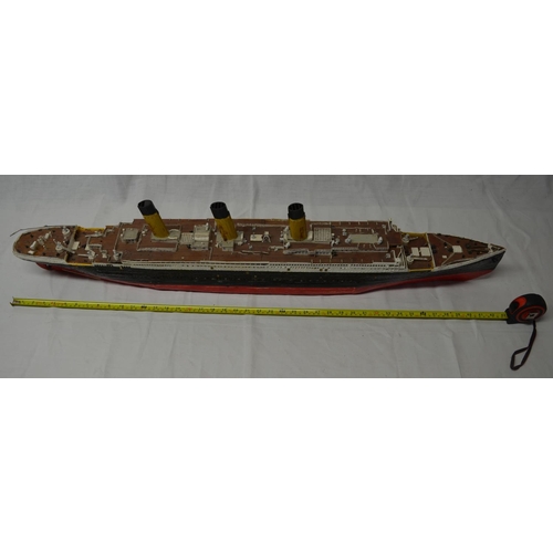 50 - Collection of pre-made ship models, amateur built ship models mostly in wood, including Titanic, Cut... 