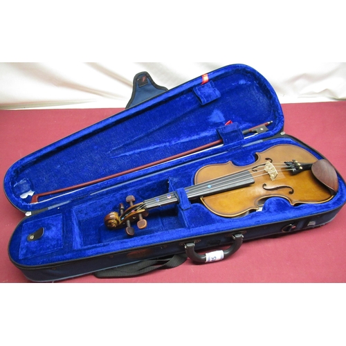 20 - Stentor student violin complete with case and bow (donated by Richard and Leanne Allen)