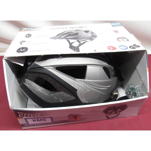 4 - Crivit Sports cycle helmet with detachable rear light and chain cleaning kit (donated by Clive)