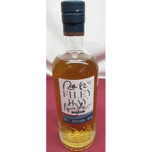 56 - Bottle of Filey Bay Yorkshire Single Malt flagship whiskey signed by the Prime Minister Boris Johnso... 