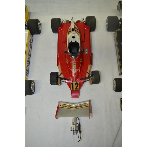 58 - Four Tamiya 1:12 scale F1 models (all A/F)