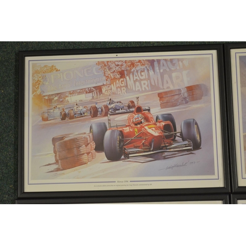 60 - Six new prints by Craig Warwick commissioned by 3M, depicting events of the 1996 F1 Grand Prix seaso... 