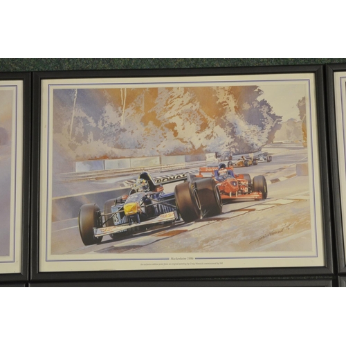 60 - Six new prints by Craig Warwick commissioned by 3M, depicting events of the 1996 F1 Grand Prix seaso... 