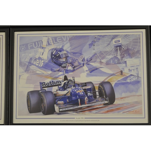 60 - Six new prints by Craig Warwick commissioned by 3M, depicting events of the 1996 F1 Grand Prix seaso... 