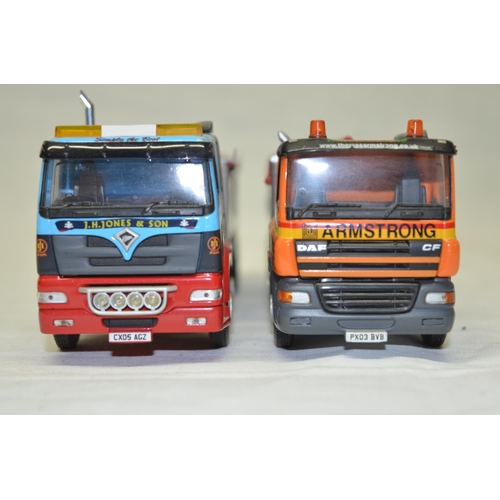 Collection of Corgi and one Atlas Editions Diecast edition model trucks including Corgi Daf Cf Tippe