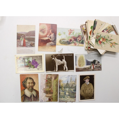 759 - Selection of early to mid C20th misc. topical postcards, mainly of a floral theme (approx. 85)