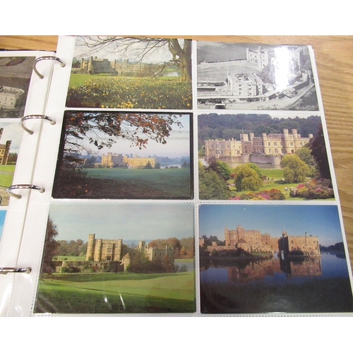 779 - Album containing a large collection of postcards mostly castles, Leeds castles Lewes Castle, Lincoln... 