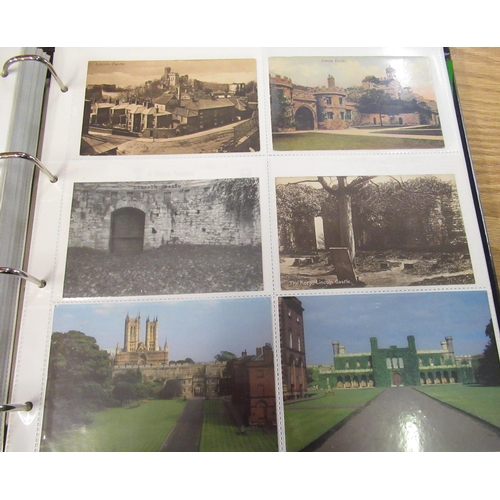 779 - Album containing a large collection of postcards mostly castles, Leeds castles Lewes Castle, Lincoln... 