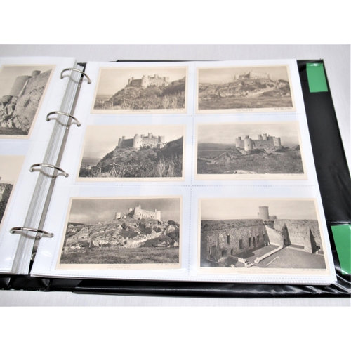 782 - Folder containing approximately three hundred and fifty postcards of Harleck Castle