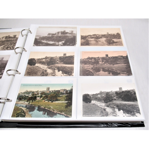 783 - Folder containing approximately three hundred and fifty postcards of Richmond castle