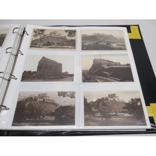 785 - Folder containing approximately two hundred and fifty postcards of Edinburgh Castle