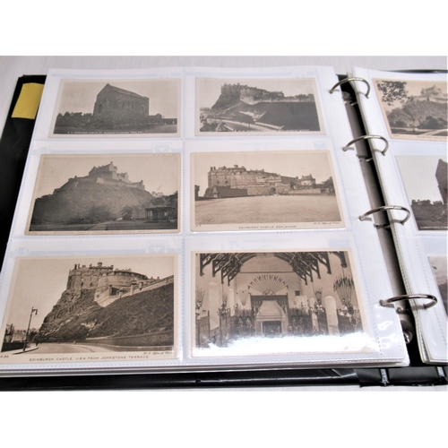 785 - Folder containing approximately two hundred and fifty postcards of Edinburgh Castle