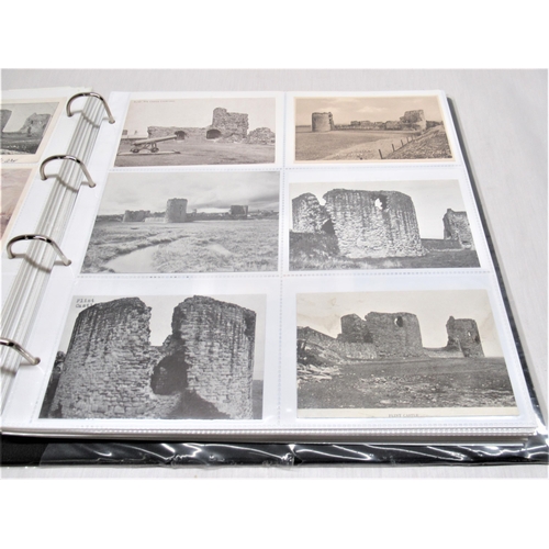 788 - Folder containing approximately four hundred and fifty postcards of castle such as Elcho, Elal, Exet... 