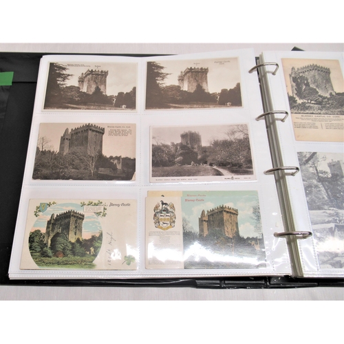 796 - Folder containing approximately four hundred postcards of castles such are Berwick-on-Tweed, Berry P... 