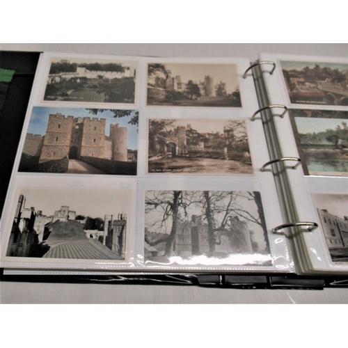 797 - Folder containing approximately four hundred postcards of castles such as Ardvroick, Arundel, Ashby ... 