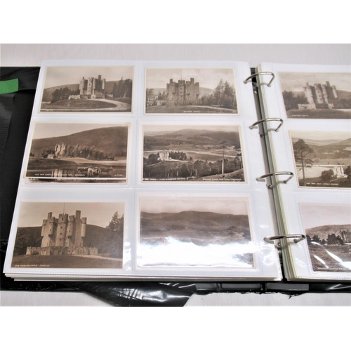 798 - Folder containing approximately four hundred and fifty  postcards of castles such as Bolsover, Bolto... 