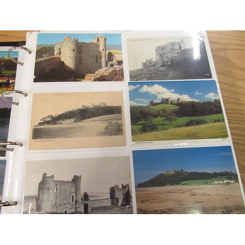 802 - Album containing postcards of castles including LLaanstephan castle, Longtown Castle, Lympne and Cas... 