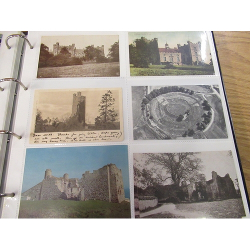 802 - Album containing postcards of castles including LLaanstephan castle, Longtown Castle, Lympne and Cas... 